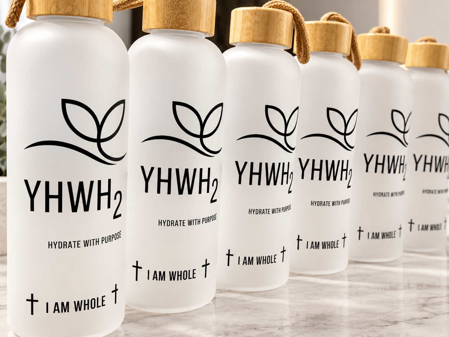 Custom frosted hydration bottles